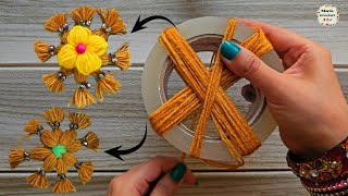 Easy Woolen Coaster amp Table Mat Making with Tape❣️DIYSell as many as you can make💰 [upl. by Amby]