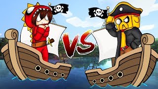 MINECRAFT BARCO DE MIKECRACK VS BARCO DE RAPTORGAMER 😱⛵ ¡BATALLA NAVAL EN MINECRAFT [upl. by Brianna]