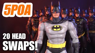 BLACK AND GREY KNIGHTFALL BATMAN HEAD SWAPS McFarlane Toys DC Multiverse Action Figure Review [upl. by Eatnahc]