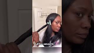 Silk Press Natural Hair How to Maintain a Silk Press  Nighttime Routine [upl. by Suiradel]