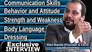 Top Interview Questions and Answers  Interview Tips in TELUGU  Exclusive interview with Ravi Banda [upl. by Onitselec]