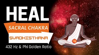 432 Hz  Relaxing Sacral Chakra Healing with Phi  Golden Ratio  Majestic Freq MF145 [upl. by Ytinirt]