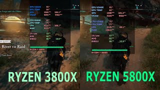 Ryzen 7 5800x vs Ryzen 7 3800x [upl. by Mistrot]