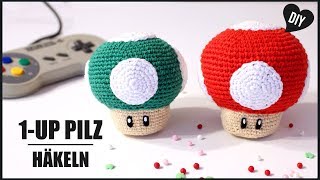 1UPPilz häkeln  Super Mario Häkelanleitung  Amigurumi DIY by Pfirsichteufel [upl. by Aiyot758]