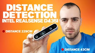 Distance detection with Depth Camera Intel Realsense d435i  Opencv with Python tutorial [upl. by Ahsercul]