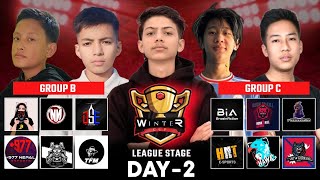 DAY 2 WINTER CUP SEASON 1 LEAGUE STAGE B×C  NEPALI ESPORTS WALA [upl. by Han859]