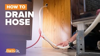 How to replace Drain Hose part  8269144A on your Whirlpool Dishwasher [upl. by Eedissac]