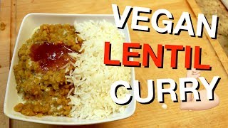 EASY VEGAN BODYBUILDING MEALS  VEGAN LENTIL CURRY [upl. by Mendel]