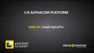 Zenitel Academy  ICX AlphaCom AlphaPro Installation Dongle Driver [upl. by Novikoff49]