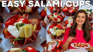 Easy Salami Cups The Ultimate Party Appetizer [upl. by Gaskin]