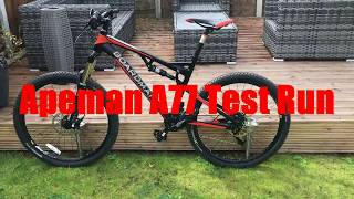 Apeman A77 action cam Mountain Bike Handlebar Mount Test Run [upl. by Riane950]