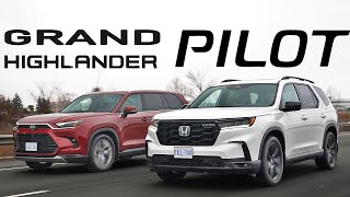 Toyota Grand Highlander vs Honda Pilot Which 3 Row SUV is the Better Choice [upl. by Lobel]