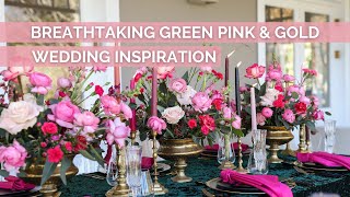 2024 Wedding Trend  Hot Pink Green amp Gold [upl. by Ajiak]