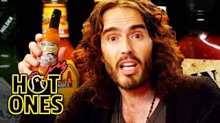 Russell Brand Achieves Enlightenment While Eating Spicy Wings  Hot Ones [upl. by Radnaskela52]