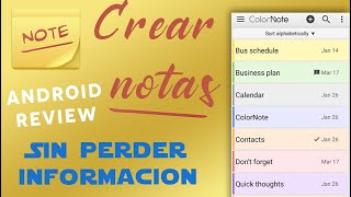 📗🖋️COLORNOTE notas  La mejor libreta DIGITAL 📝📲 Full COMPLETO ANDROID  REVIEW Tecnologia📱📘 [upl. by Vish22]