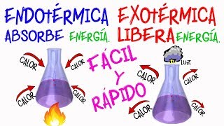 🔥Reacciones Endotérmicas y Exotérmicas Fácil y Rápido  Química [upl. by Neahs]