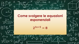 Come svolgere le equazioni esponenziali [upl. by Kcorb]