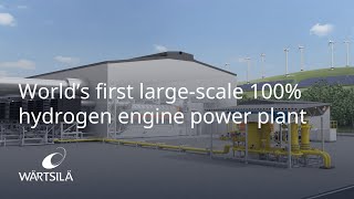 World’s first largescale 100 hydrogen engine power plant  Wärtsilä [upl. by Errecart769]