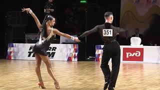 Semyon Khrzhanovsky  Elizaveta Lykhina  Solo Basic Rumba  Russian Championship Latin 2022 [upl. by Wittie]