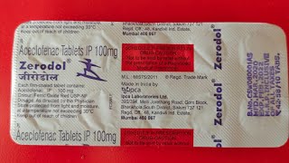 Aceclofenac tablet  Zerodol tables  Aceclofenac 100mg tablet [upl. by Ailero196]