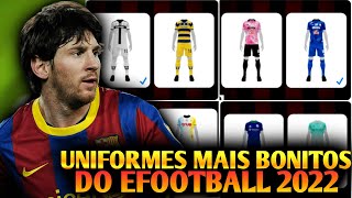 OS UNIFORMES MAIS BONITOS DO EFOOTBALL 2022 MOBILE [upl. by Sosthenna]