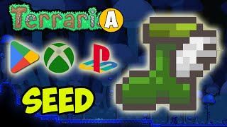 Terraria how to get HERMES BOOTS fast SEED for 14495 Android XBOX One PS 4 Switch EASY [upl. by Shaylah]