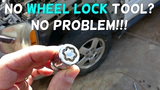 HOW TO REMOVE WHEEL LOCKS WITHOUT A KEY TOOL [upl. by Esinek247]