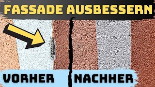 Fassade reparieren  Reibeputz Silikatputz oder Buntsteinputz ausbessern [upl. by Conte]