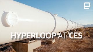 Hyperloop test track tour at CES 2018 [upl. by Siver]