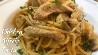 Chicken Alfredo Pasta Recipe in Bangla  Light and Easy [upl. by Nikral400]