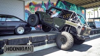 HOONIGAN DT 061 Jeep on Steroids Crushes 350 BMW E36 [upl. by Norved673]