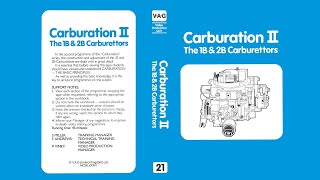 VW Training Video Carburation 2 The 1B amp 2B Carburettors [upl. by Sarad26]