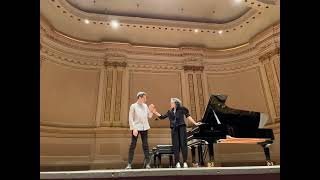 Mitsuko Uchida and Jonathan Biss Piano Concert for Four Hands at Carnegie Hall New York [upl. by Shandee]