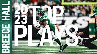 2023 Highlights Breece Halls Best Plays From 1585 AllPurpose Yards Season [upl. by Ysak]