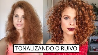 COMO TONALIZAR O CABELO RUIVO com Raposinha Kamaleão Color [upl. by Demb]