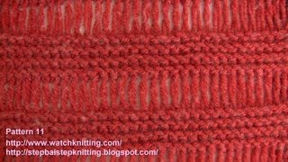 ElongatedDrop Stitch  Free Knitting Tutorials  Stitch 11 [upl. by Casey]