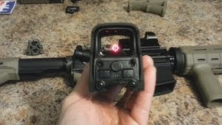 EOTech Holographic Sight Unboxing and Overview Holo Sight vs Red Dot Sight [upl. by Nason]