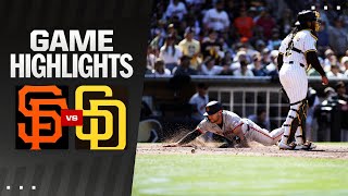 Giants vs Padres Game Highlights 32824  MLB Highlights [upl. by Rondi725]