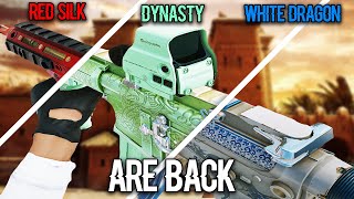 OLD SKINS ARE BACK  Dynasty Red Silk White Dragon  Showcase INGAME  Universal ATTACHMENT SKINS [upl. by Akahc]