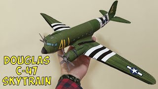 Douglas C47 Skytrain Aircraft Model  DIY Paper Douglas C47  How Make Paper Airplane Model [upl. by Ymorej619]