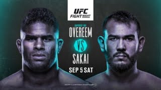 UFC VEGAS 9 LIVE OVEREEM VS SAKAI LIVESTREAM  FULL FIGHT COMPANION [upl. by Blossom662]