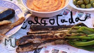 CALÇOTS A LA BRASA CON SALSA ROMESCO  Cómo hacer una calçotada en casa [upl. by Bal856]