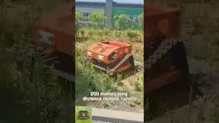 RC crawler tank lawn mower made by Vigorun Tech radio controlled trackmounted lawn cutter machine [upl. by Narcis]