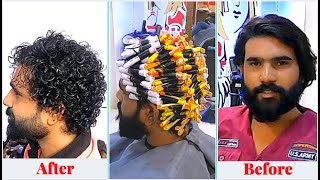 How To Perming on Mens Hair  Permanent Perm  Get Curly Hair with Perm  Step by Step Tutorial [upl. by Alvinia]