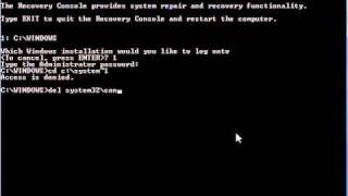 System Restore Using the Recovery Console in Windows XP [upl. by Kendal]