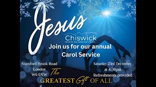 Annual Carol Service  Sabbath 23rd December 2023 [upl. by Ottinger]