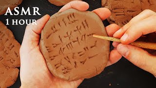 ASMR Cuneiform Writing on Clay  Ancient Ugaritic Alphabet [upl. by Ayar258]