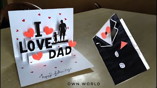 Special Handmade Birthday Card for DAD  DIY Birthday Card for DAD  Tutorial [upl. by Kunz]