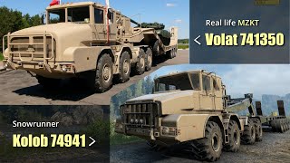 Snowrunner Trucks vs Real Life Trucks2  Russian Region [upl. by Tallulah]