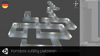 Unity Random Level Generator 05  Korridore zufällig platzieren [upl. by Sivi]